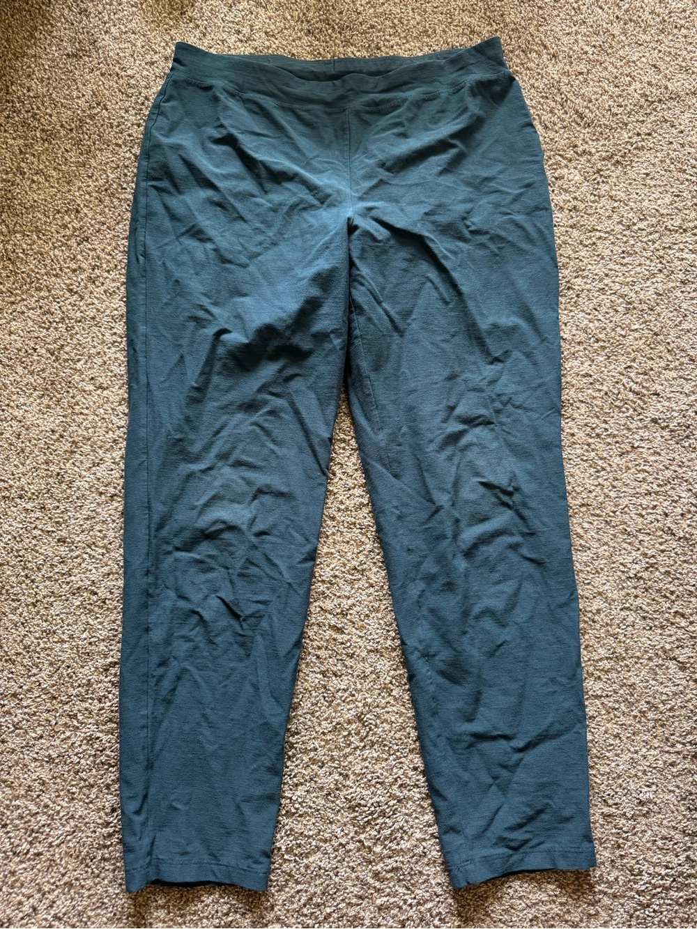 Eileen Fisher Deep Teal Elastic Waist Pants